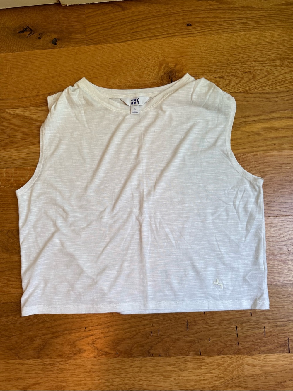 JoyLab White Cropped Muscle Tank